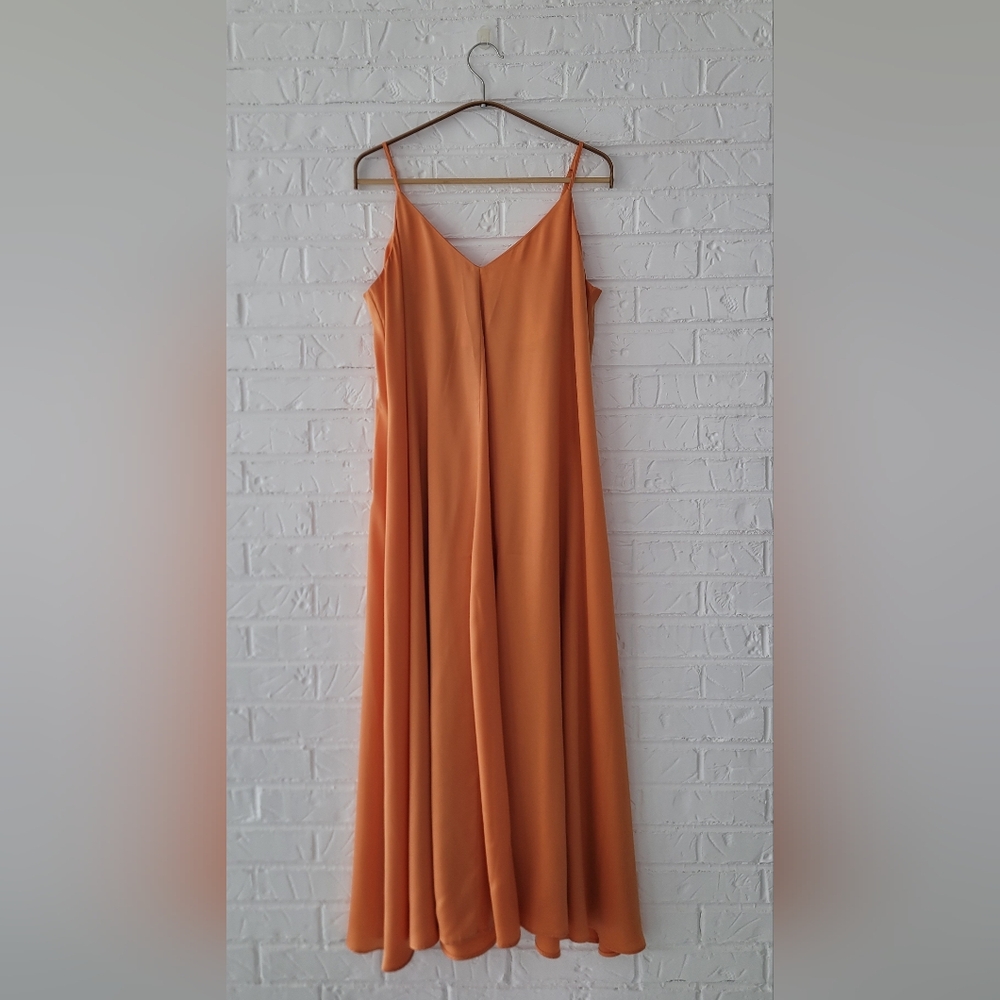 H&M Elegant Orange Slip Dress Size M